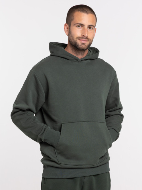 Sweat uni à capuche homme