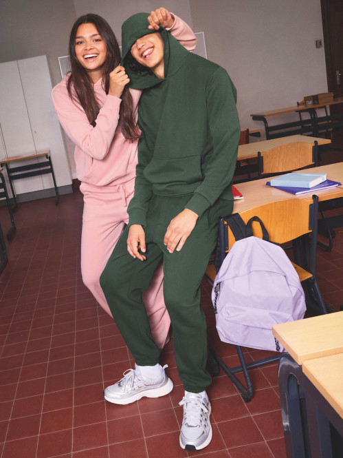 Sweat uni à capuche homme