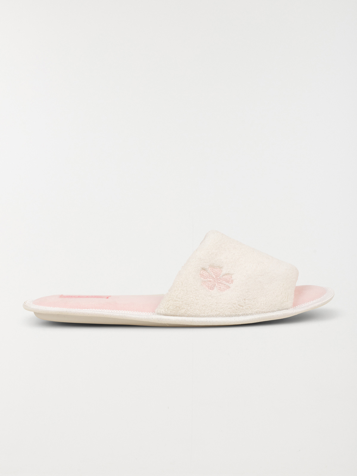 Chausson mule ouverte femme ecru (36-41)