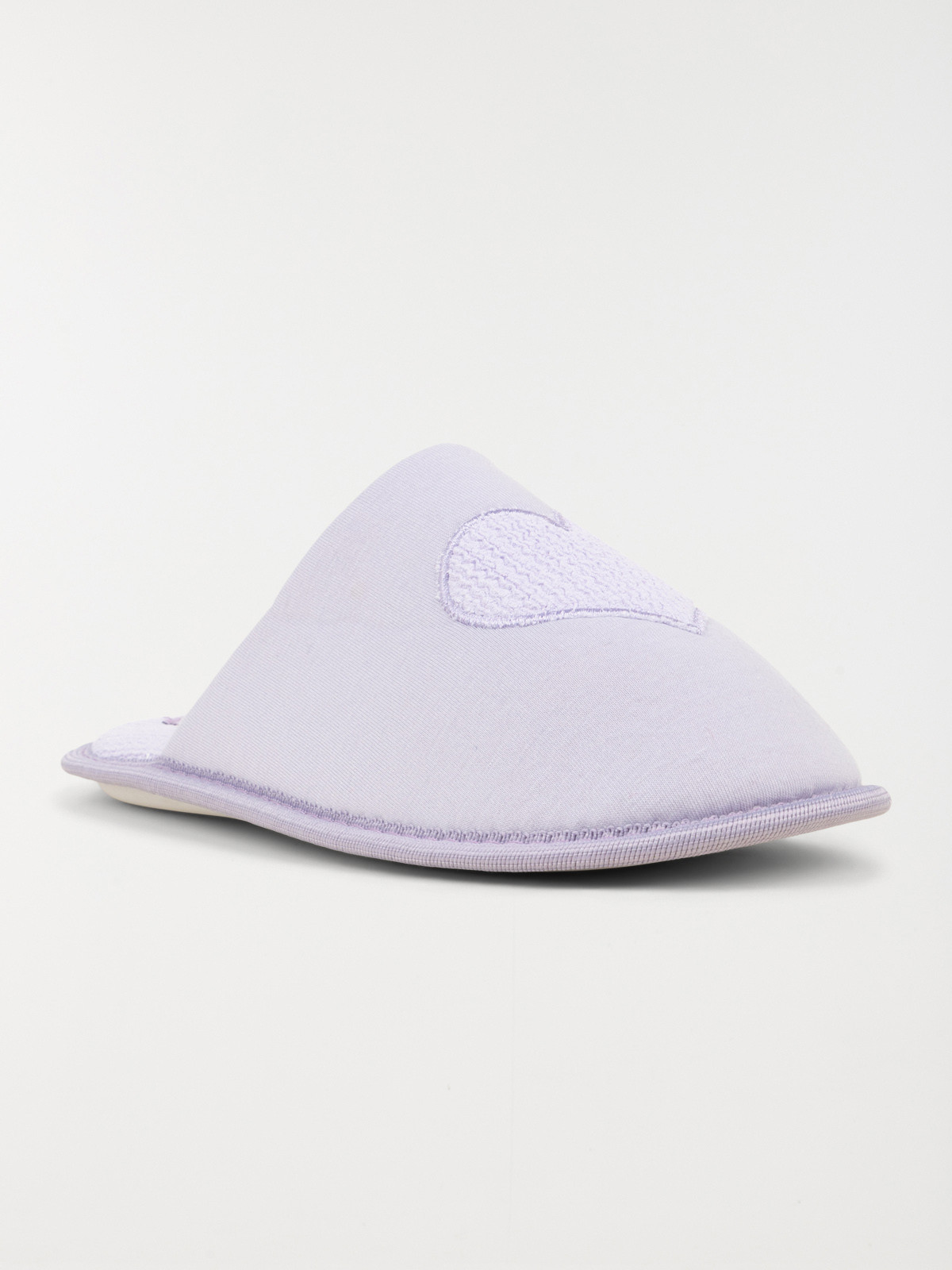 Chausson mule coeur femme lilas (36-41)