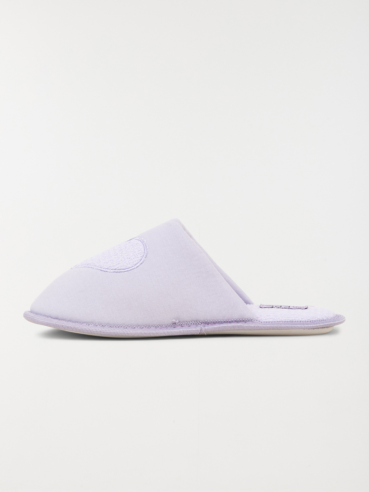 Chausson mule coeur femme lilas (36-41)