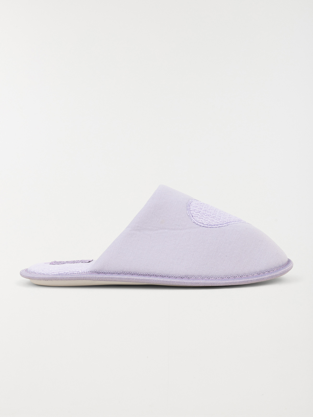 Chausson mule coeur femme lilas (36-41)