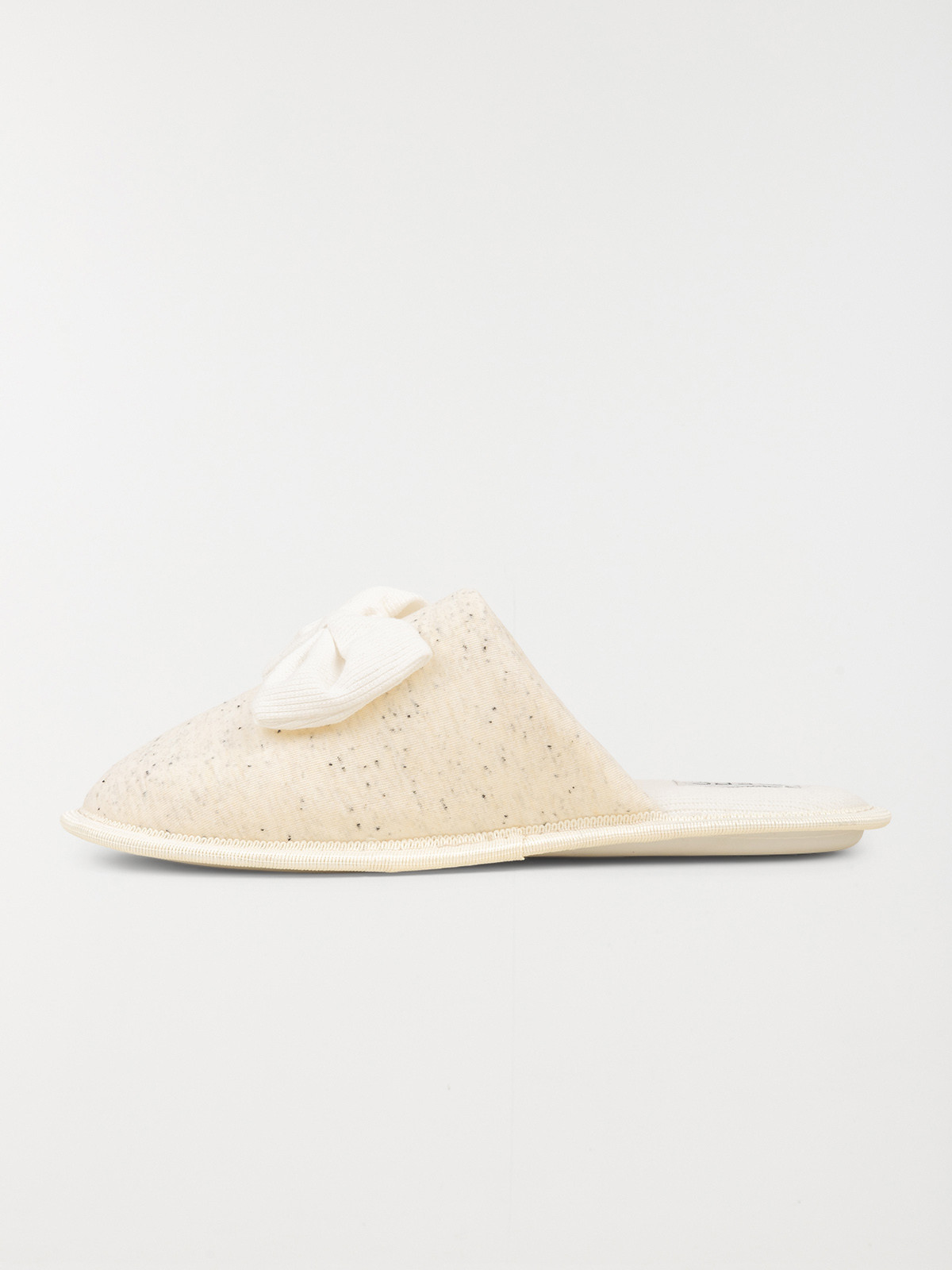 Chausson mule noeud femme ecru (36-41) Chausson mule noeud femme ecru (36-41)