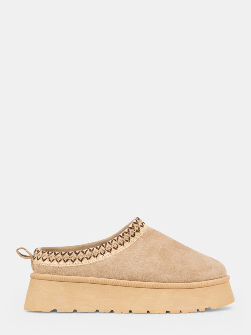 Bottines suédine beige...