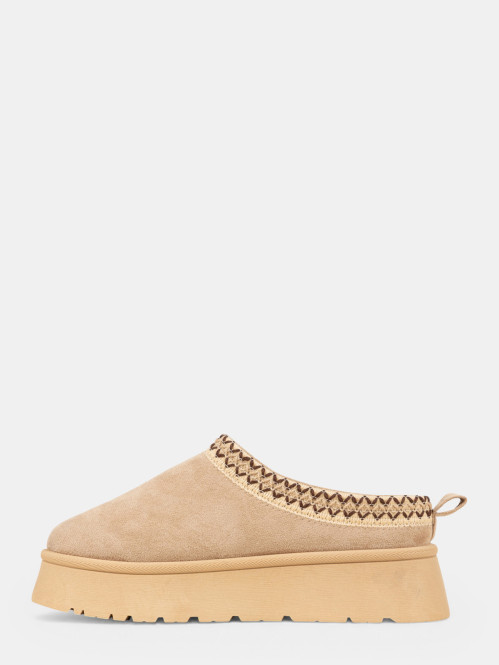 Bottines suédine beige...