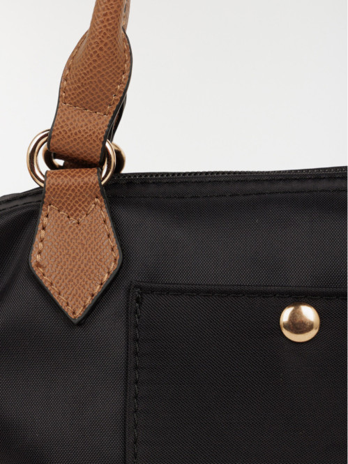 Sac à main bi-matière femme