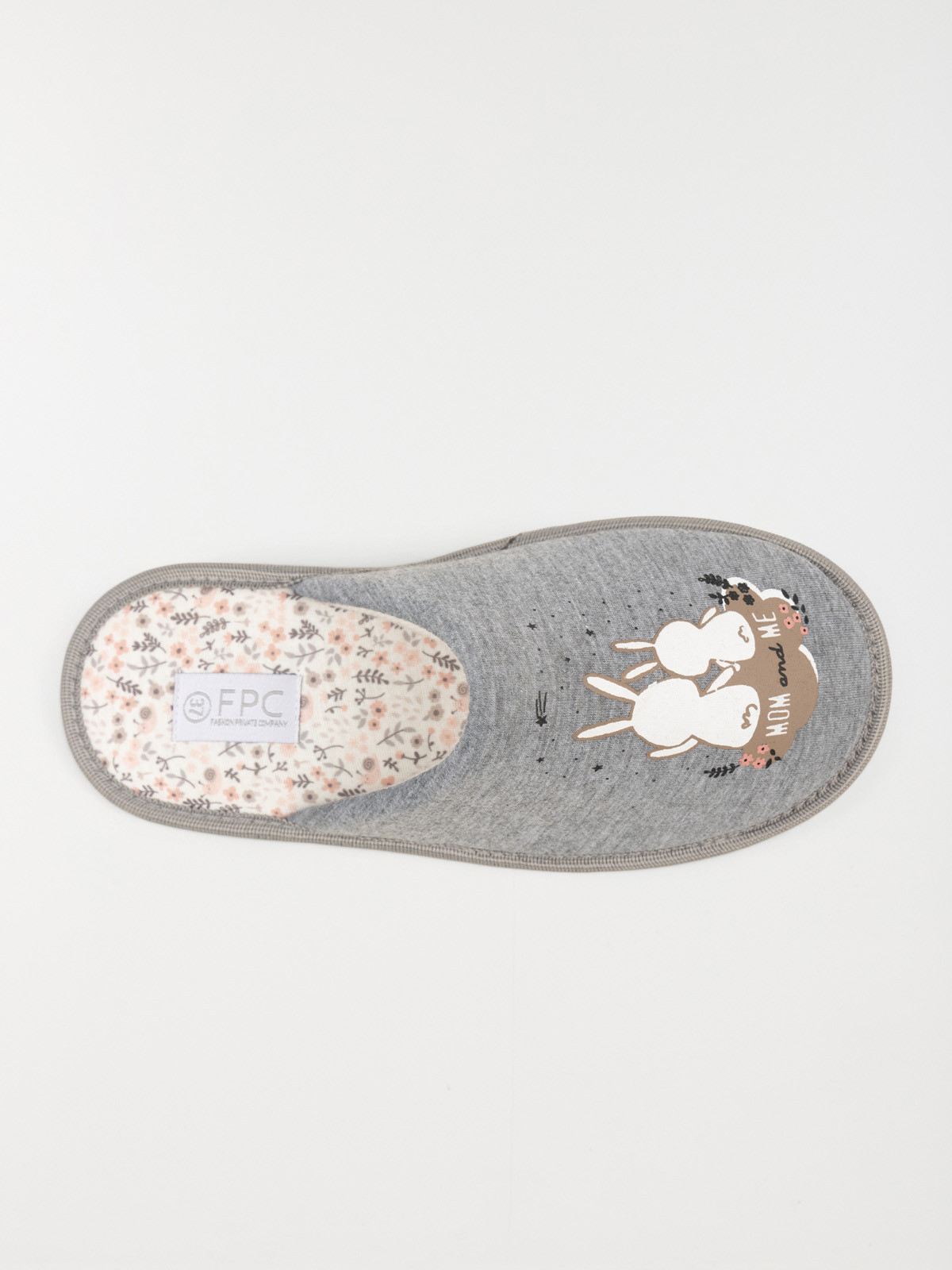 Chausson mule femme grise (36-41) Chausson mule femme grise (36-41)