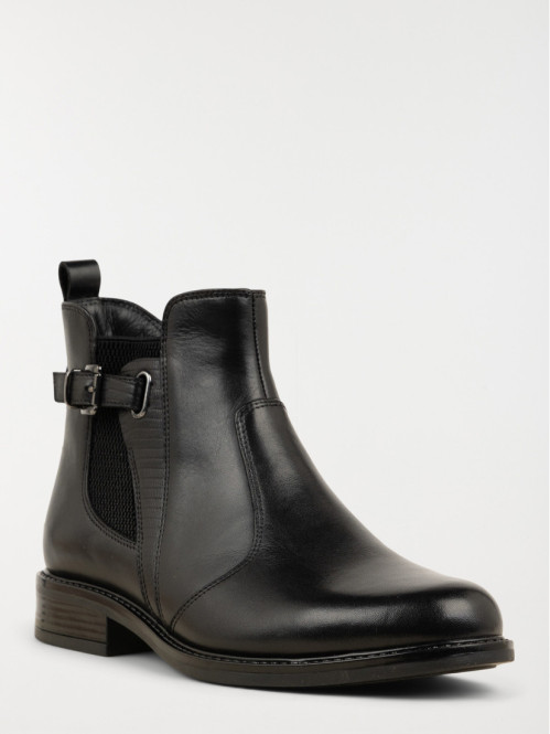 Bottines noires zippées...