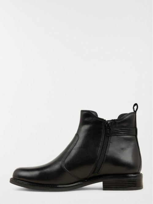 Bottines noires zippées...