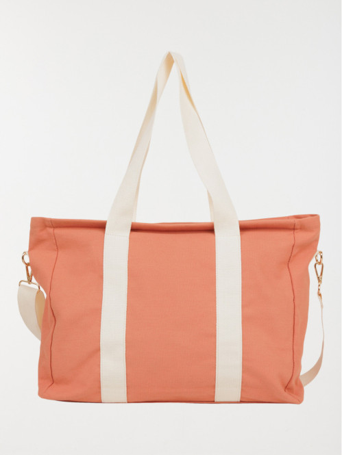 Sac cabas tissus bicolore femme