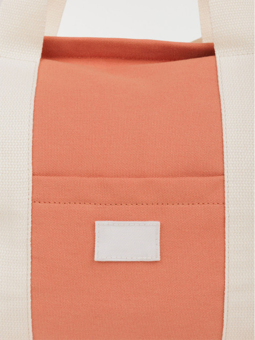 Sac cabas tissus bicolore femme
