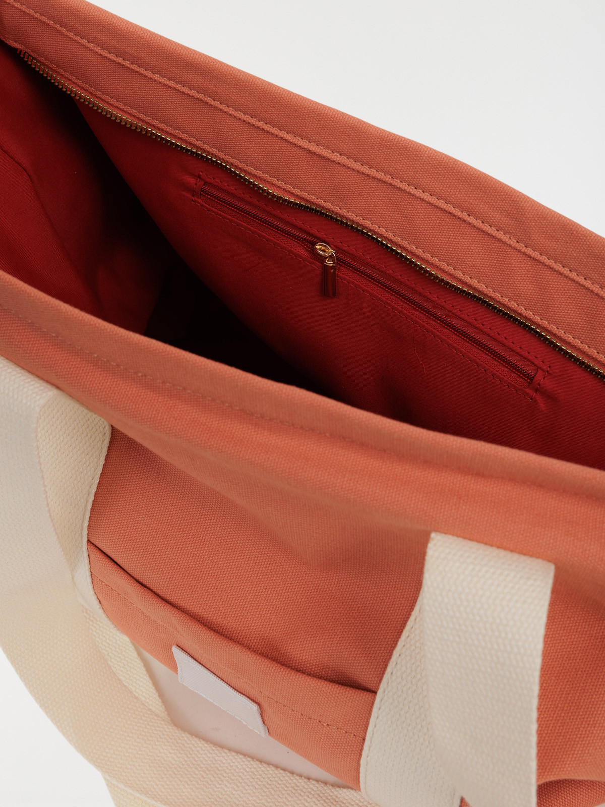 Sac cabas tissus bicolore femme