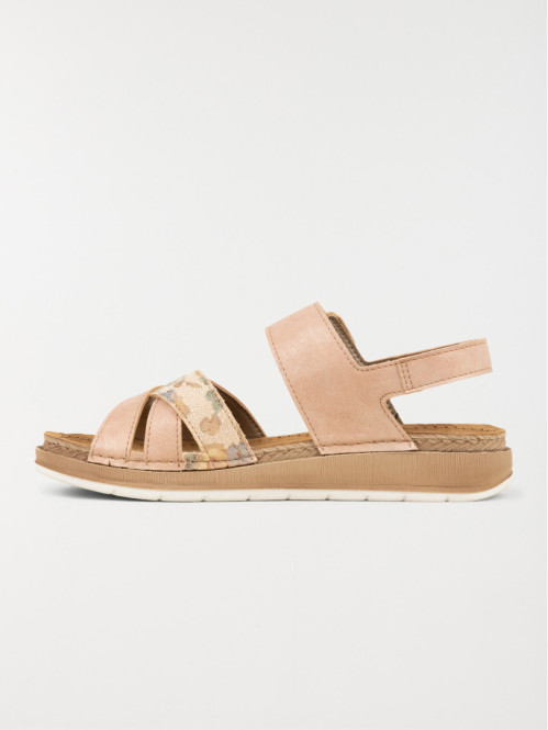 Sandales confort femme rose (36-41) Sandales confort femme rose (36-41)