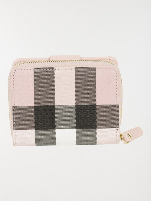 Porte-monnaie imprimé carreaux femme Porte-monnaie imprimé carreaux femme