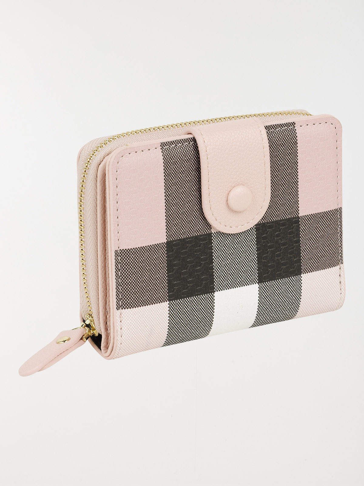 Porte-monnaie imprimé carreaux femme Porte-monnaie imprimé carreaux femme