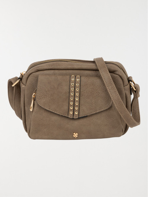 Sac besace trèfle doré femme