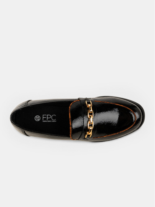 Mocassins noirs léopard...