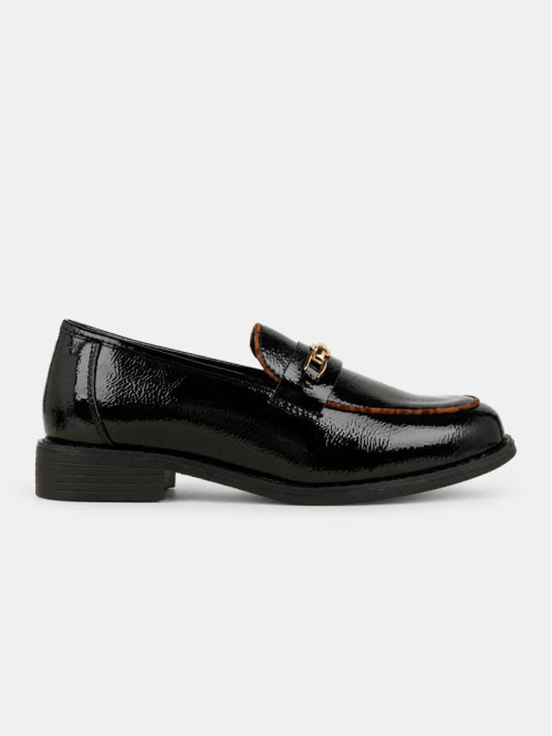 Mocassins noirs léopard...