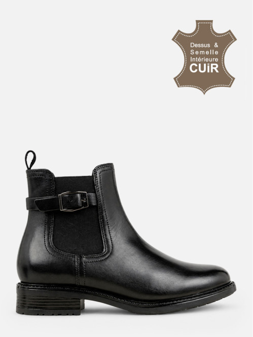 Bottines plates zippées...