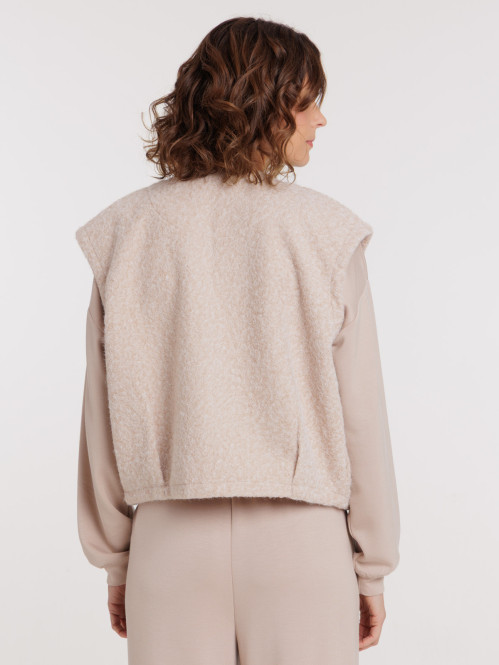 Veste sans manches beige...