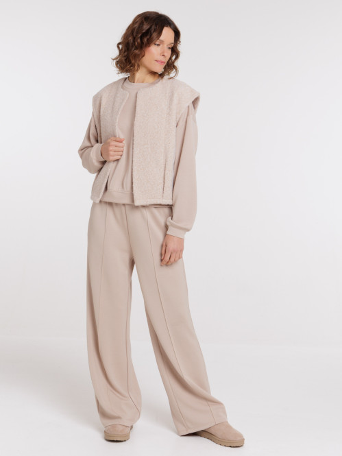 Veste sans manches beige...