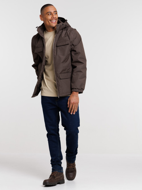 Blouson à capuche col...