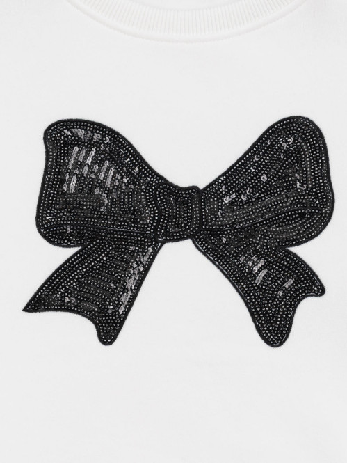 Sweat noeud en sequin fille...