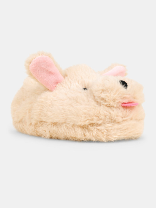chausson beige chien fille...