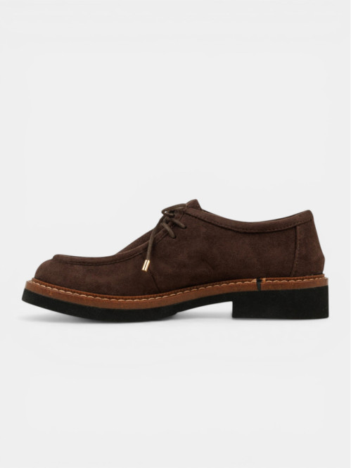 Derby lacet marron femme...
