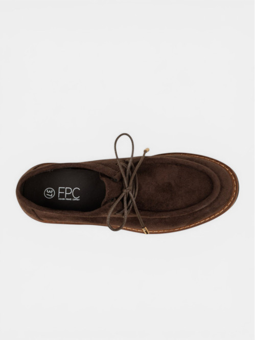 Derby lacet marron femme...