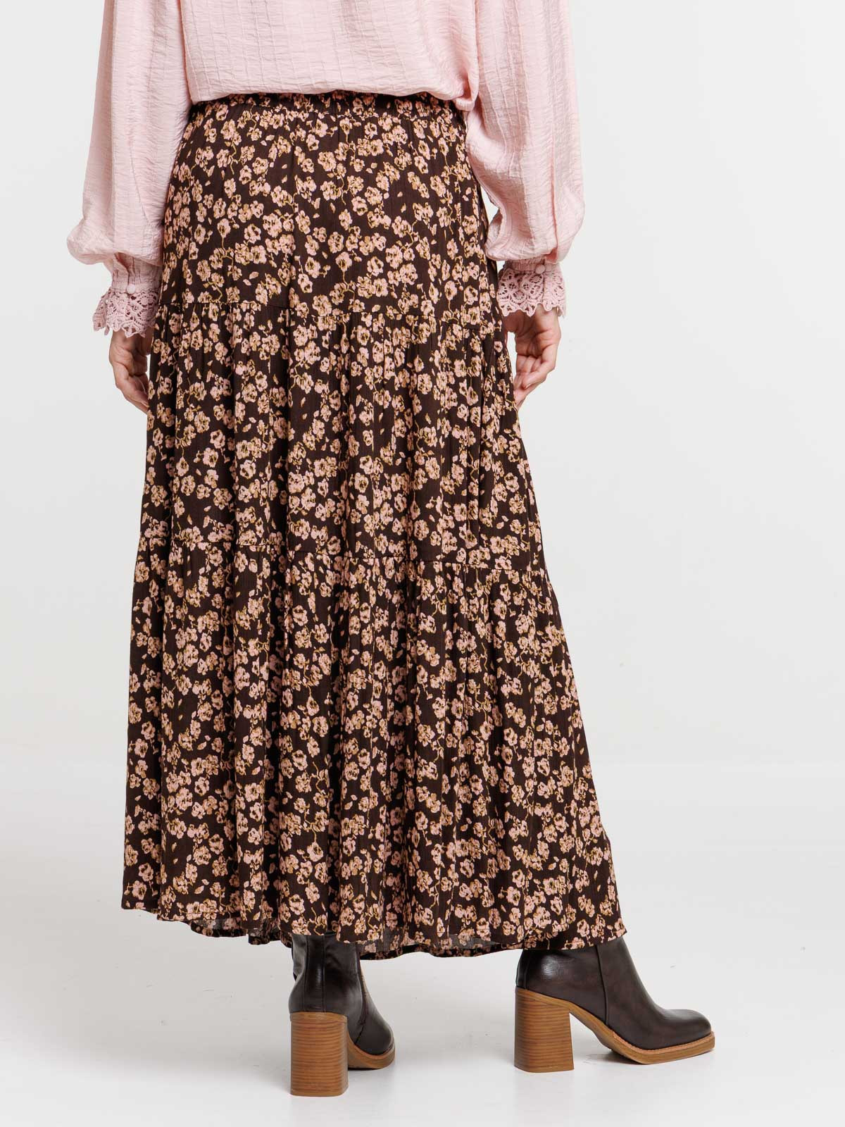 Jupe longue imprimée florale femme Jupe longue imprimée florale femme