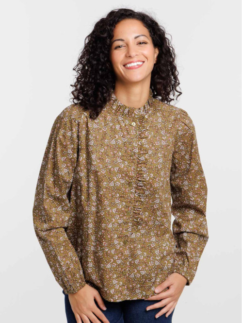 Chemise fleurie femme