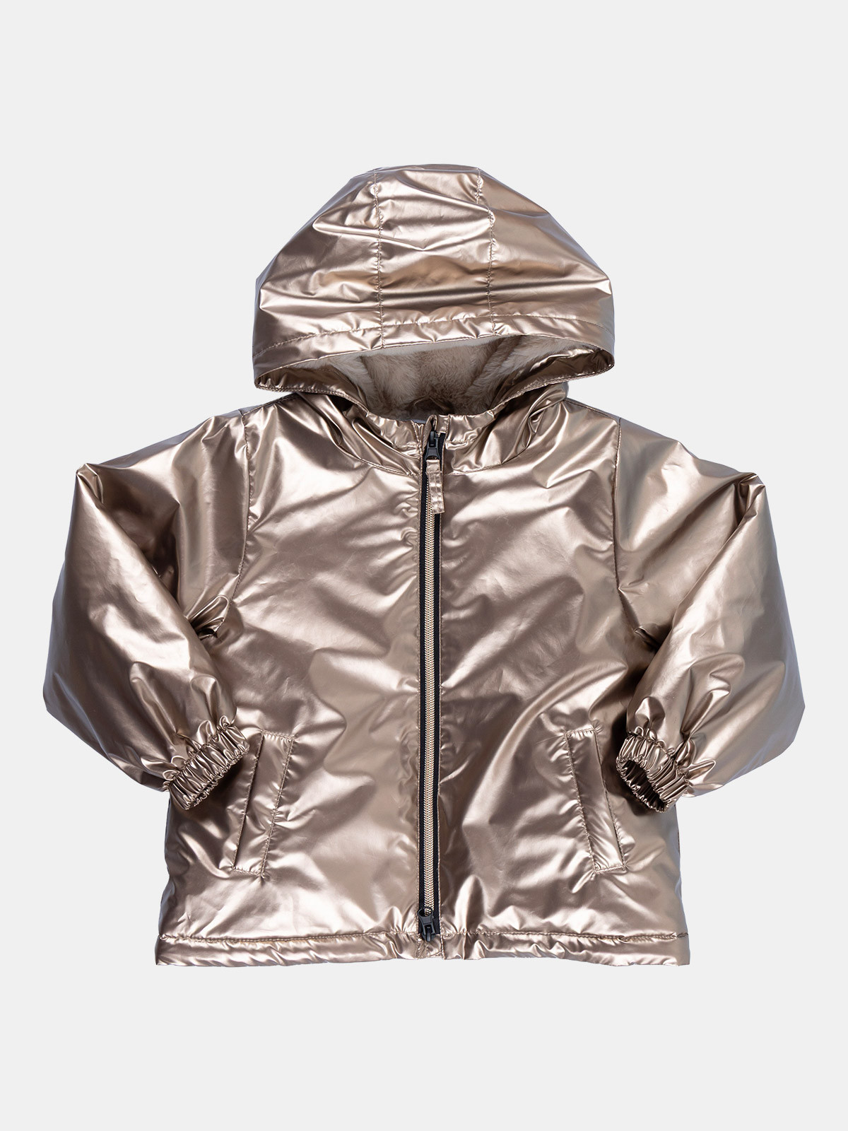 Parka dorée à capuche fille (3-12A) Parka dorée à capuche fille (3-12A)