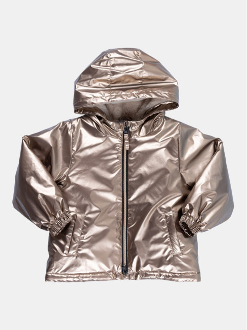 Parka dorée à capuche fille...