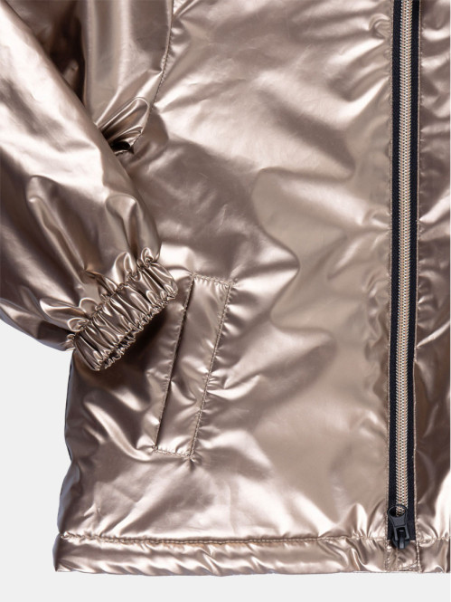 Parka dorée à capuche fille...