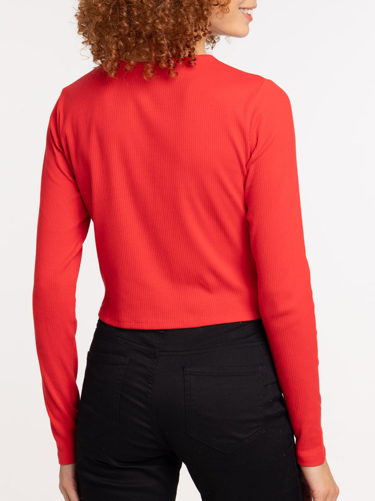 T-shirt rouge côtelé femme T-shirt rouge côtelé femme