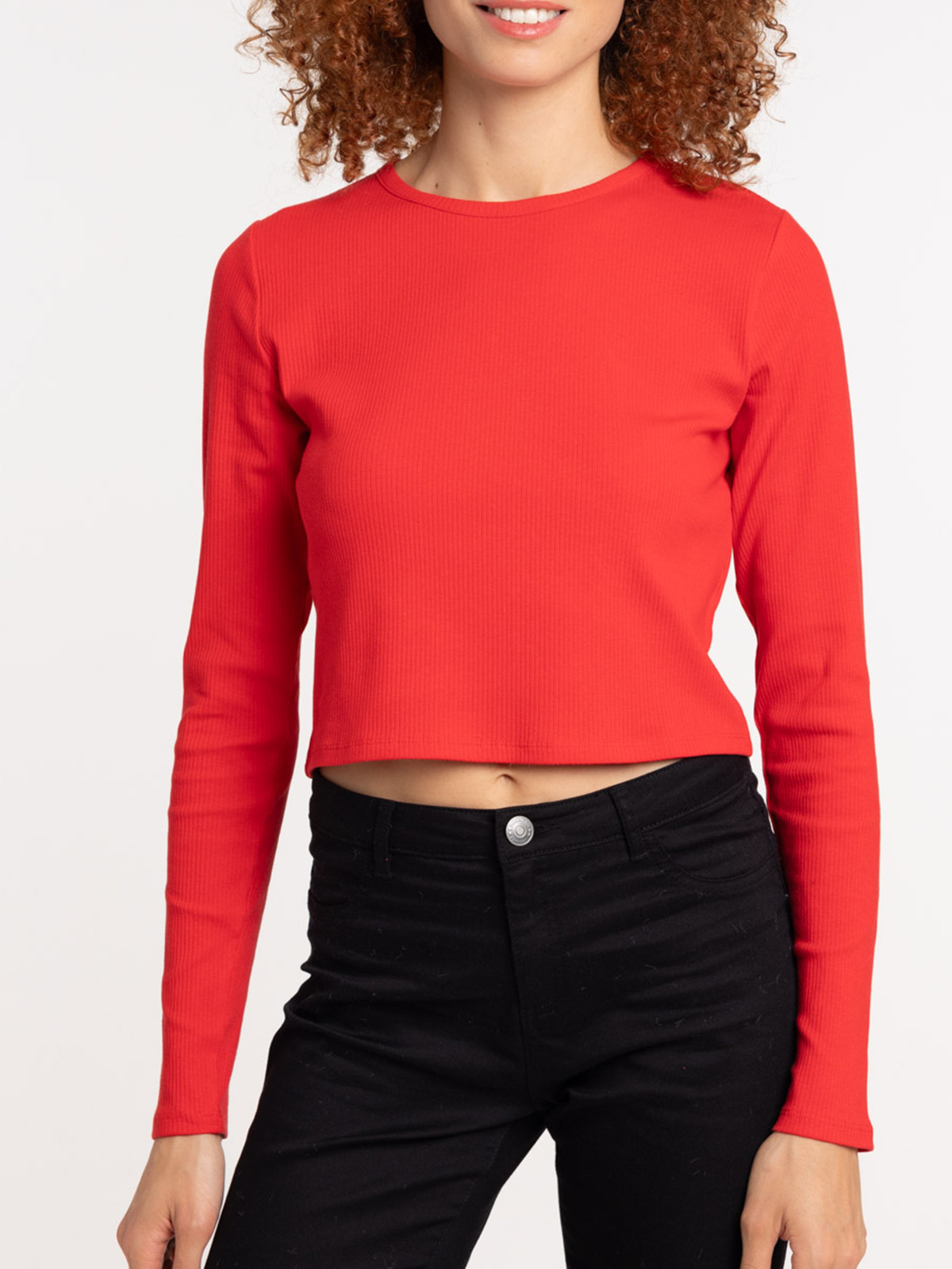 T-shirt rouge côtelé femme T-shirt rouge côtelé femme