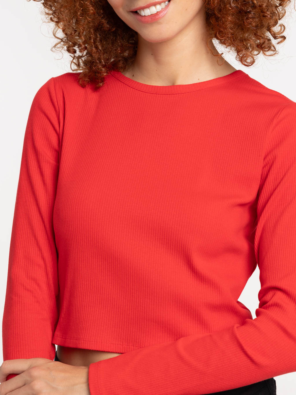 T-shirt rouge côtelé femme T-shirt rouge côtelé femme