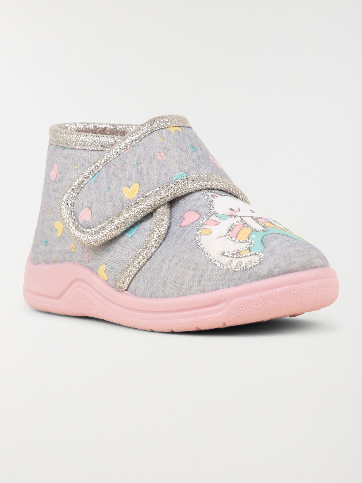Chaussons montants chat fille (19-23) Chaussons montants chat fille (19-23)