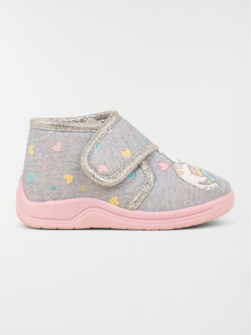 Chaussons montants chat fille (19-23)