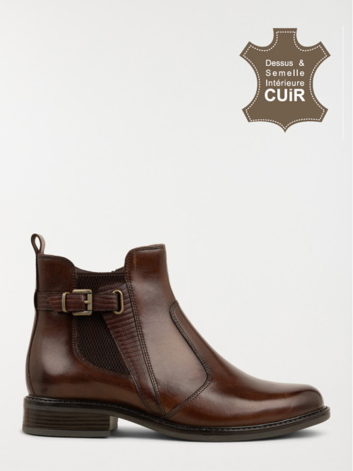 Bottines plates zippées femme (36-41)