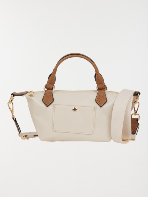 Sac à main bi-matière femme 