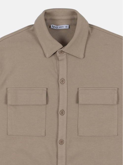 Chemise texturée manches...