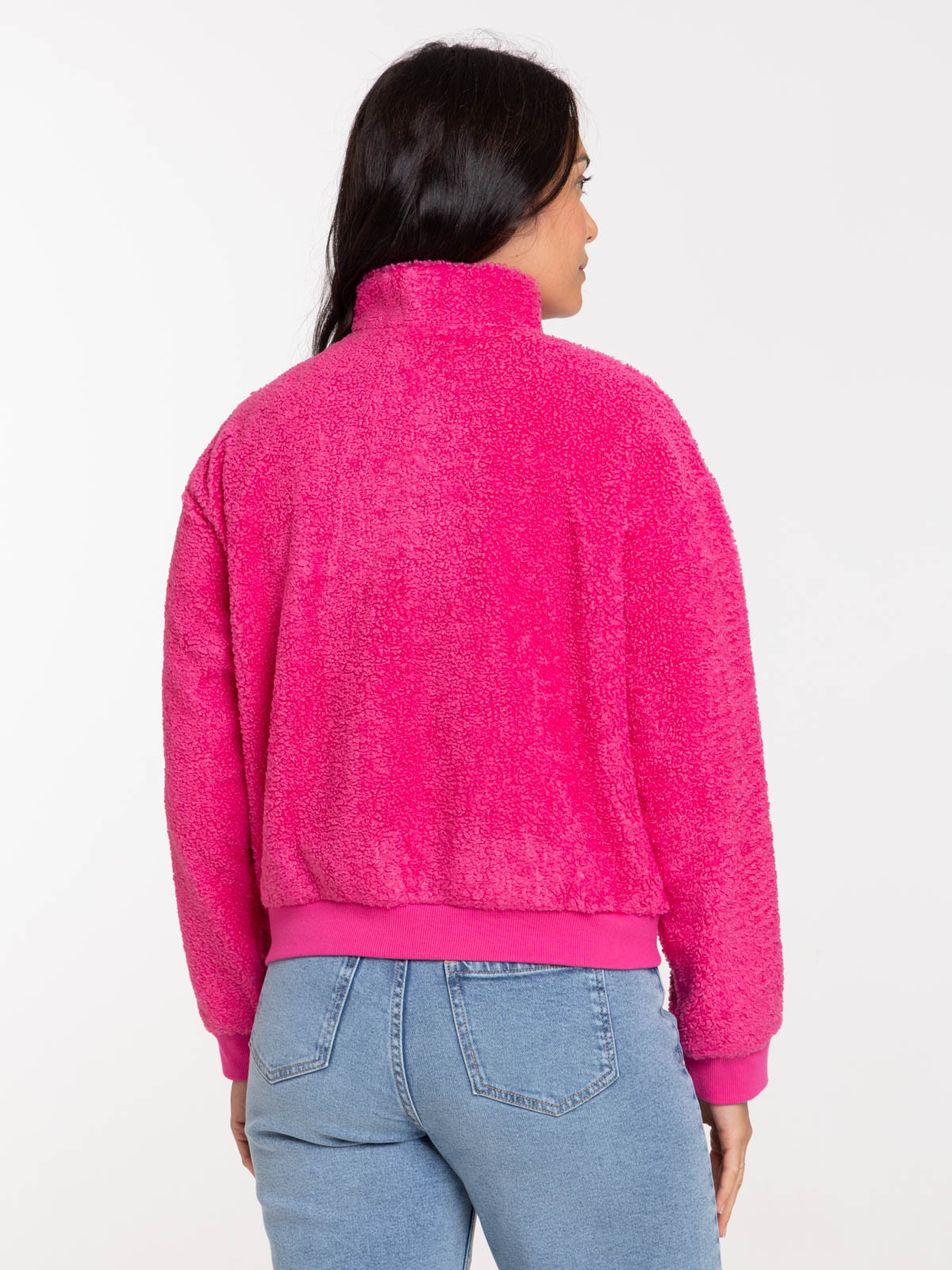 Sweat sherpa rose fluo femme Sweat sherpa rose fluo femme