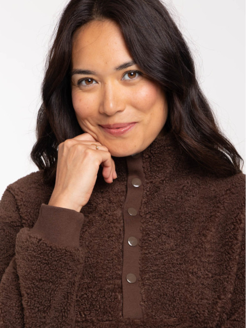 Sweat sherpa écorce femme