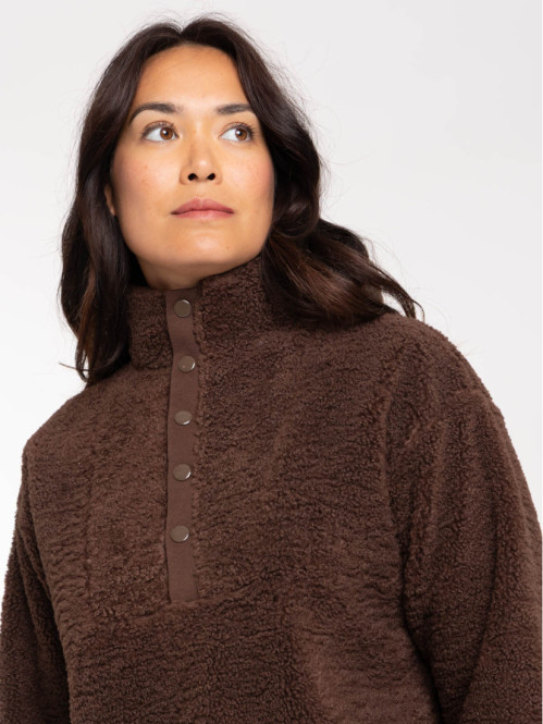 Sweat sherpa écorce femme