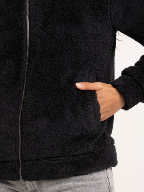 Sweat à capuche doux zippé...