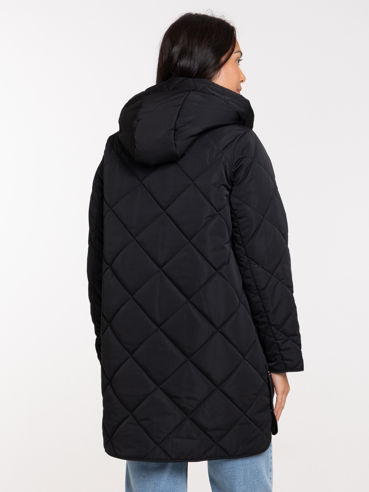 Doudoune mi-longue noire femme Doudoune mi-longue noire femme