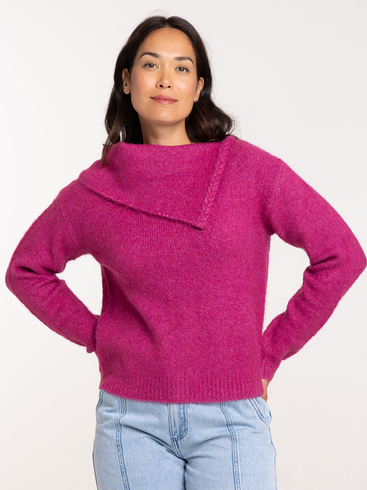 Pull col drapé femme Pull col drapé femme