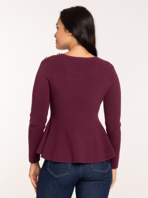 Pull coupe basque boutons...